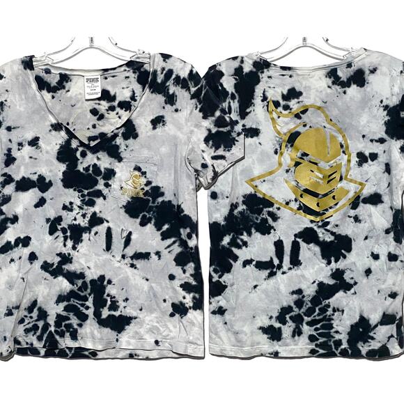 Victoria's Secret Pink Tops - Pink Victorias Secret UCF Knights Shirt Womens S Tie Dye Collegiate Sorority